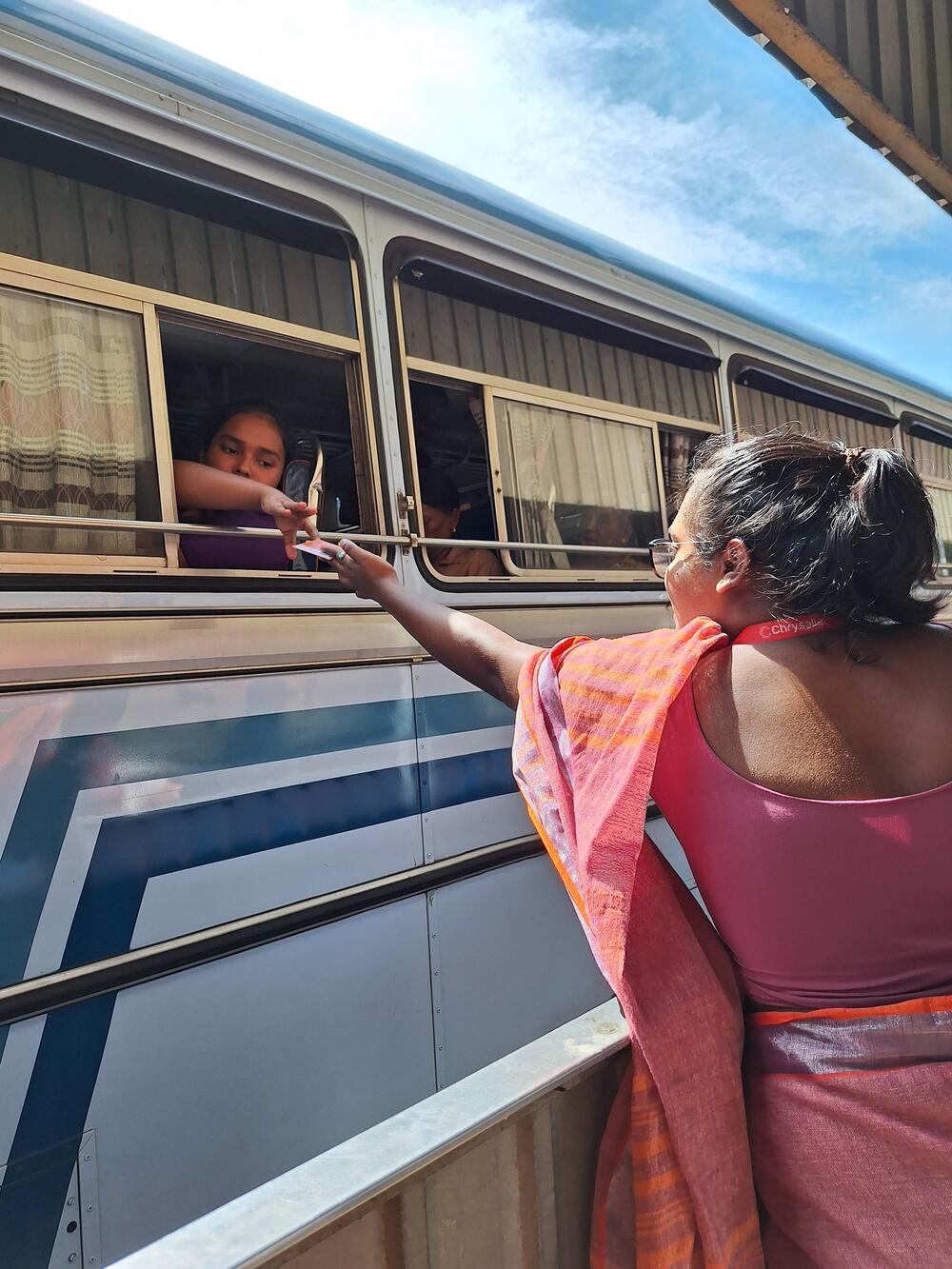 As part of the global 16 Days of Activism Against Gender-Based Violence, UNFPA Sri Lanka, in collaboration with the National Transport Commission and other partners, launched a sticker campaign at the Bastian Mawatha Bus Terminal in Colombo. 