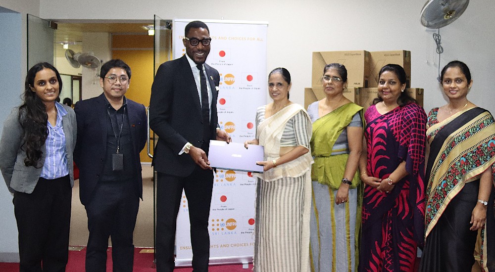 UNFPA Sri Lanka in partnership with Japan, hand over 278 laptops to Ministry of Women and Child Affairs to strengthen GBV Referral Systems