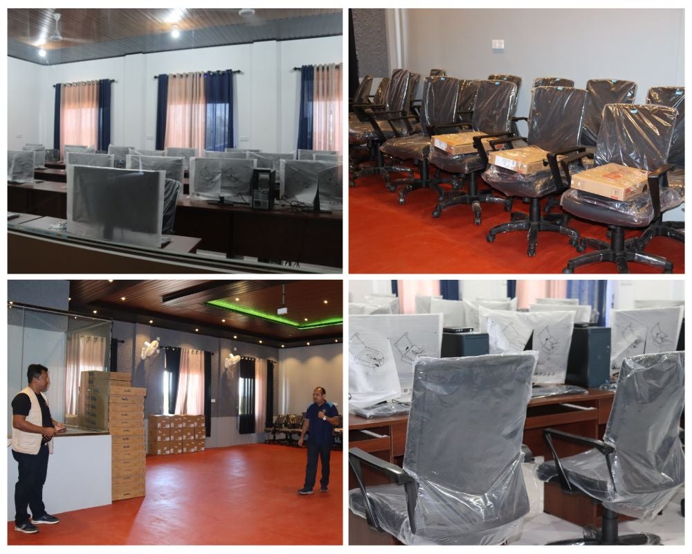 Fully furbished Computer Lab at the Batticaloa PHTC, supported by UNFPA together with Government of Japan