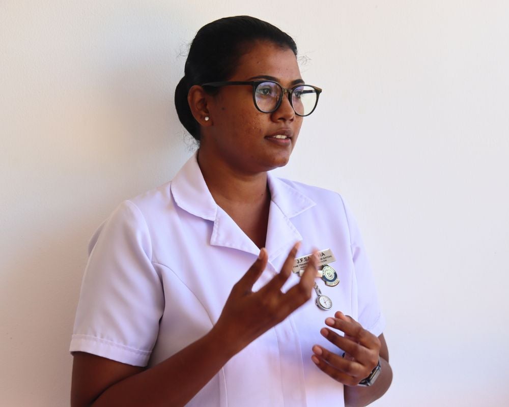 J. Fathima Sajitha, Trainee Midwife from Trincomalee