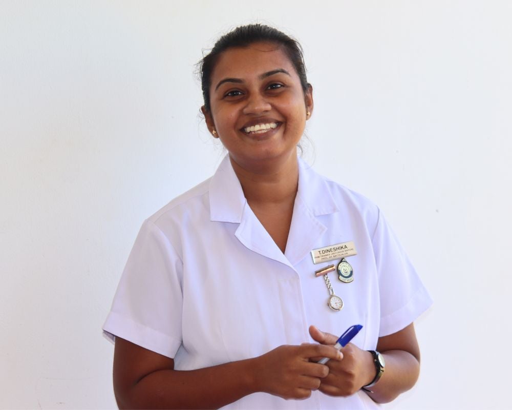 T. Dineshika, Trainee Midwife from Kandy