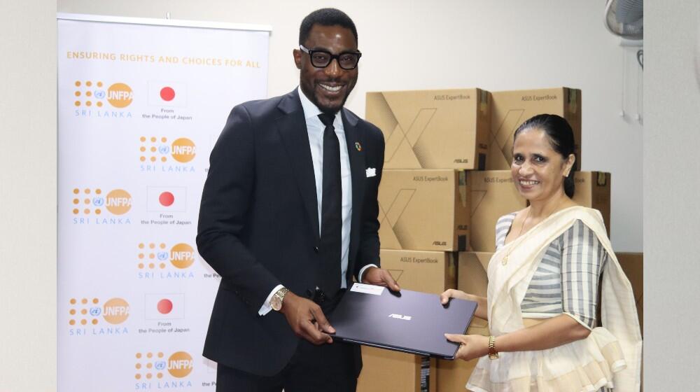 UNFPA Sri Lanka and Government of Japan, hand over 278 laptops to Ministry of Women and Child Affairs to strengthen GBV referral systems