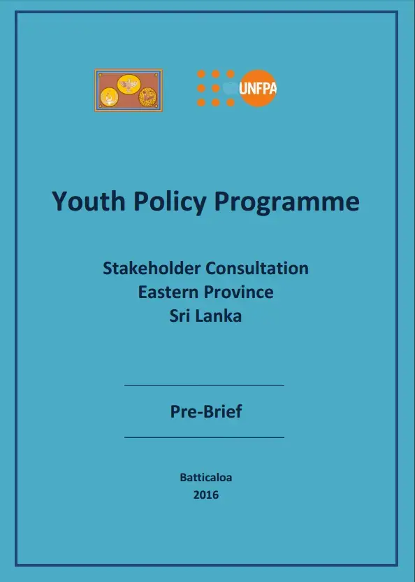 Youth Policy Programme: Pre- brief