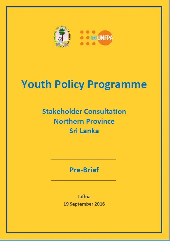 Youth Policy Programme: Pre- brief