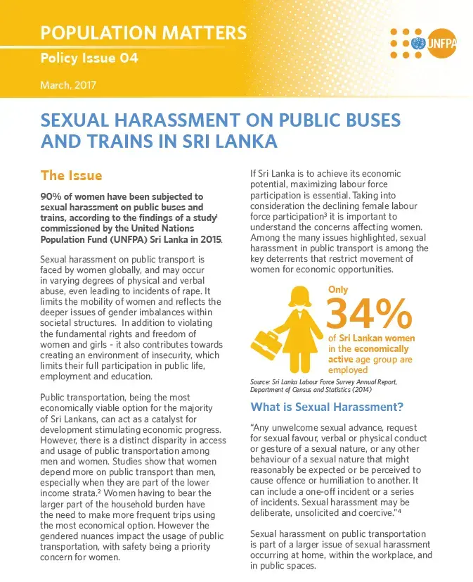 Sexual Harassment on Public Buses and Trains