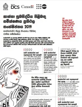 කාන්තා සුබසිද්ධිය පිළිබඳ සමීක්ෂණය ප්‍රතිඵල සංක්ෂිප්තය 2019 