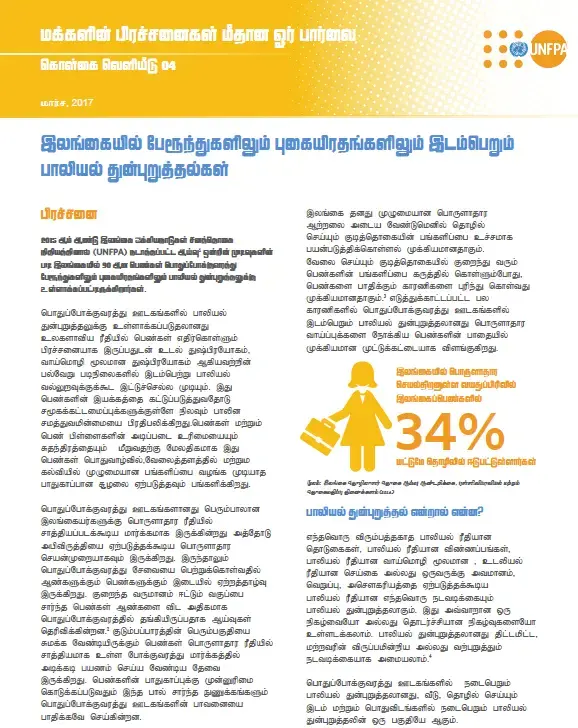 Youth Policy Programme: Pre- brief (Tamil)