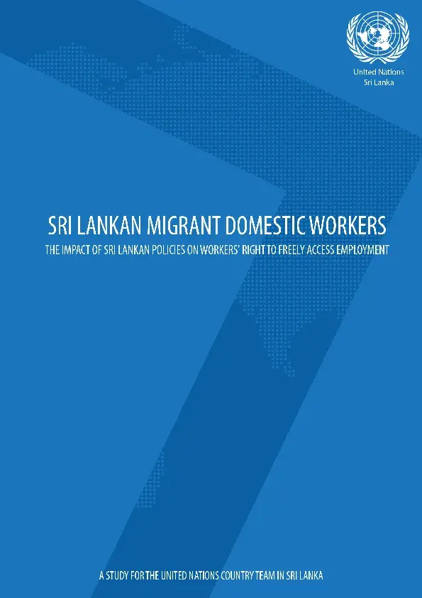 Sri Lankan Migrant Domestic Workers